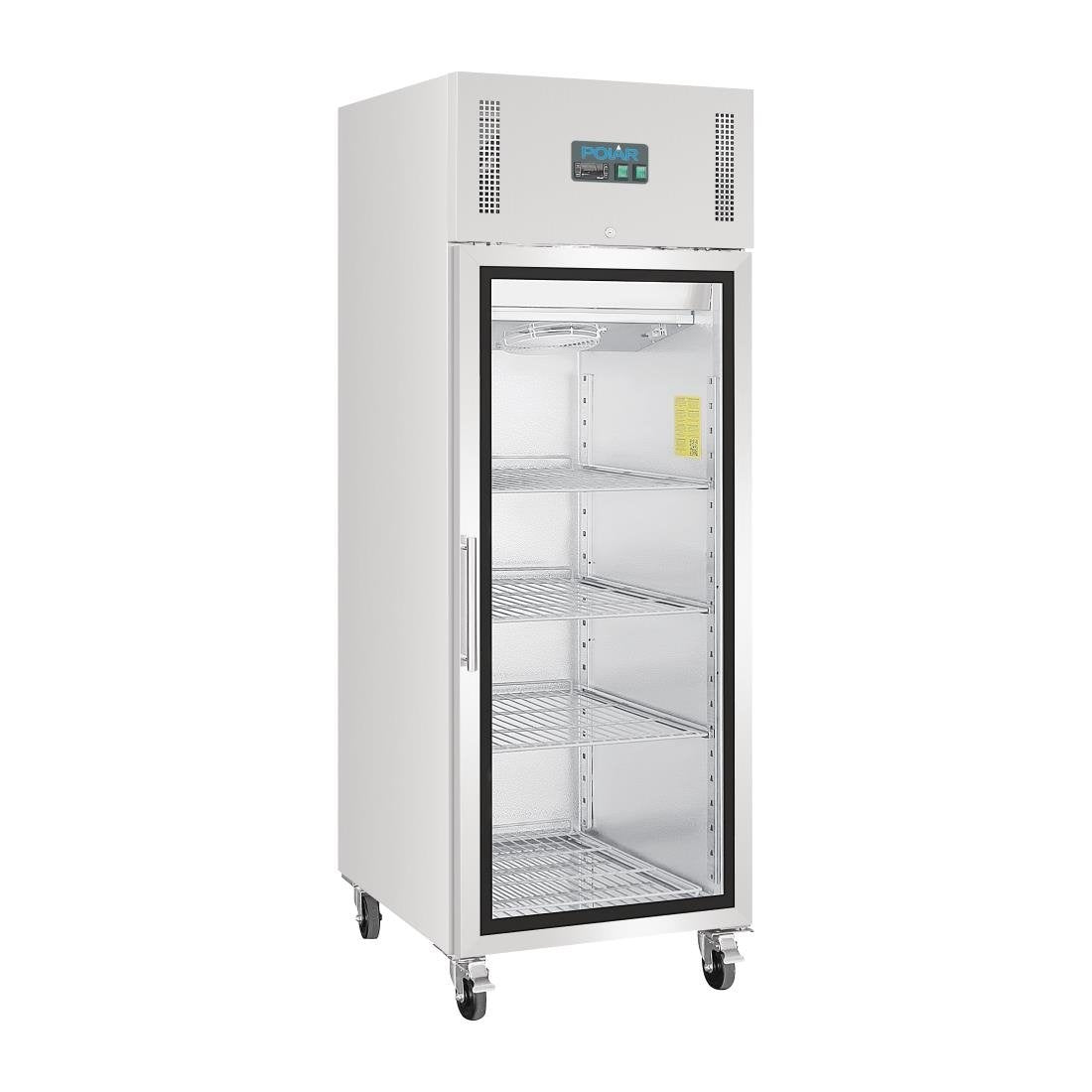 Polar G-Series Gastro Display Glass Door Fridge 600Ltr - Stainless Steel GH218-A Mattys