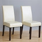 Shelving Bolero Faux Leather Dining Chairs Cream (Pack of 2) - GH444 Bolero