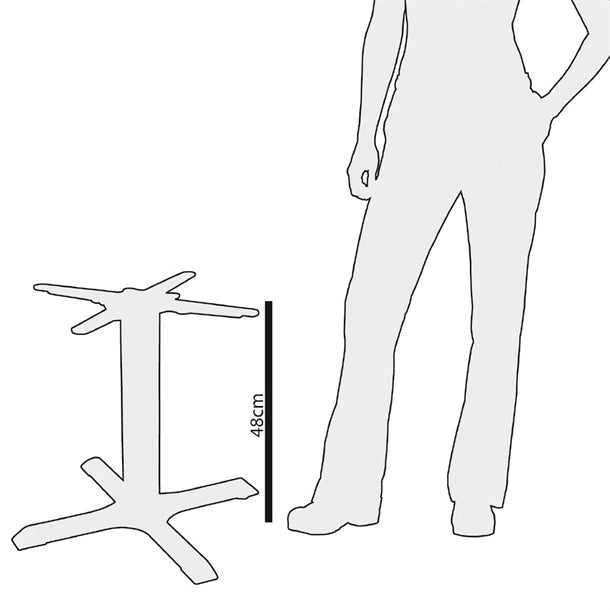 Benchtop Bolero Cast Iron Coffee Height Table Base - GH445 Bolero