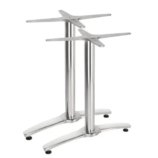 Bolero Aluminium Twin Leg Table Base GH985 Mattys