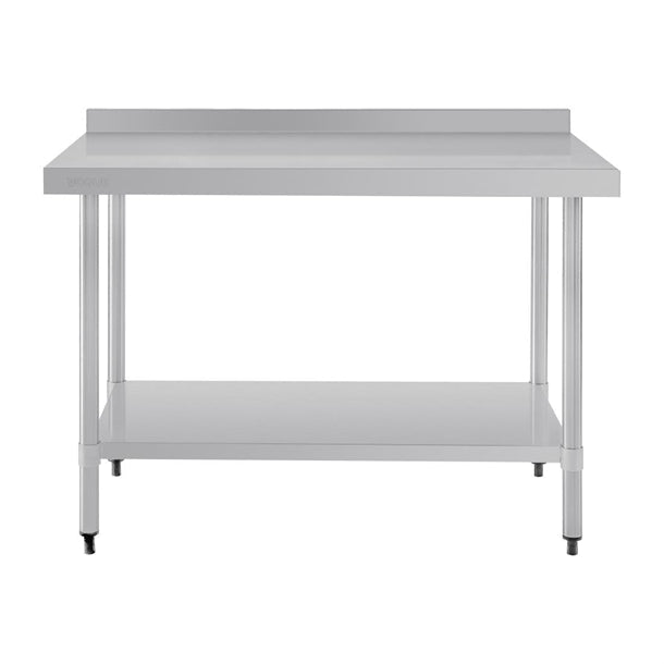 Shelving Vogue Stainless Steel Table with Splashback 1200mm - GJ507 Vogue