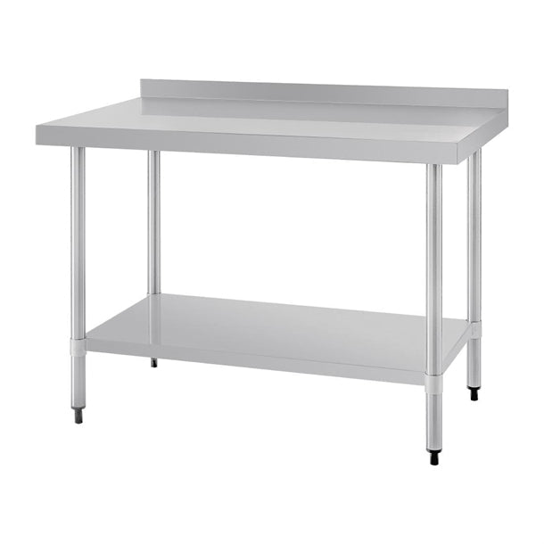 Shelving Vogue Stainless Steel Table with Splashback 1200mm - GJ507 Vogue
