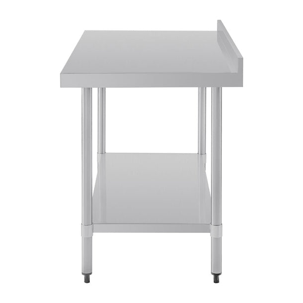 Shelving Vogue Stainless Steel Table with Splashback 1200mm - GJ507 Vogue