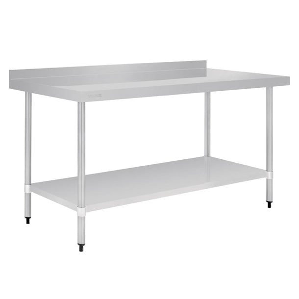 Shelving Vogue Stainless Steel Table with Splashback 1800mm - GJ509 Vogue