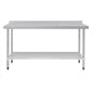 Shelving Vogue Stainless Steel Table with Splashback 1800mm - GJ509 Vogue