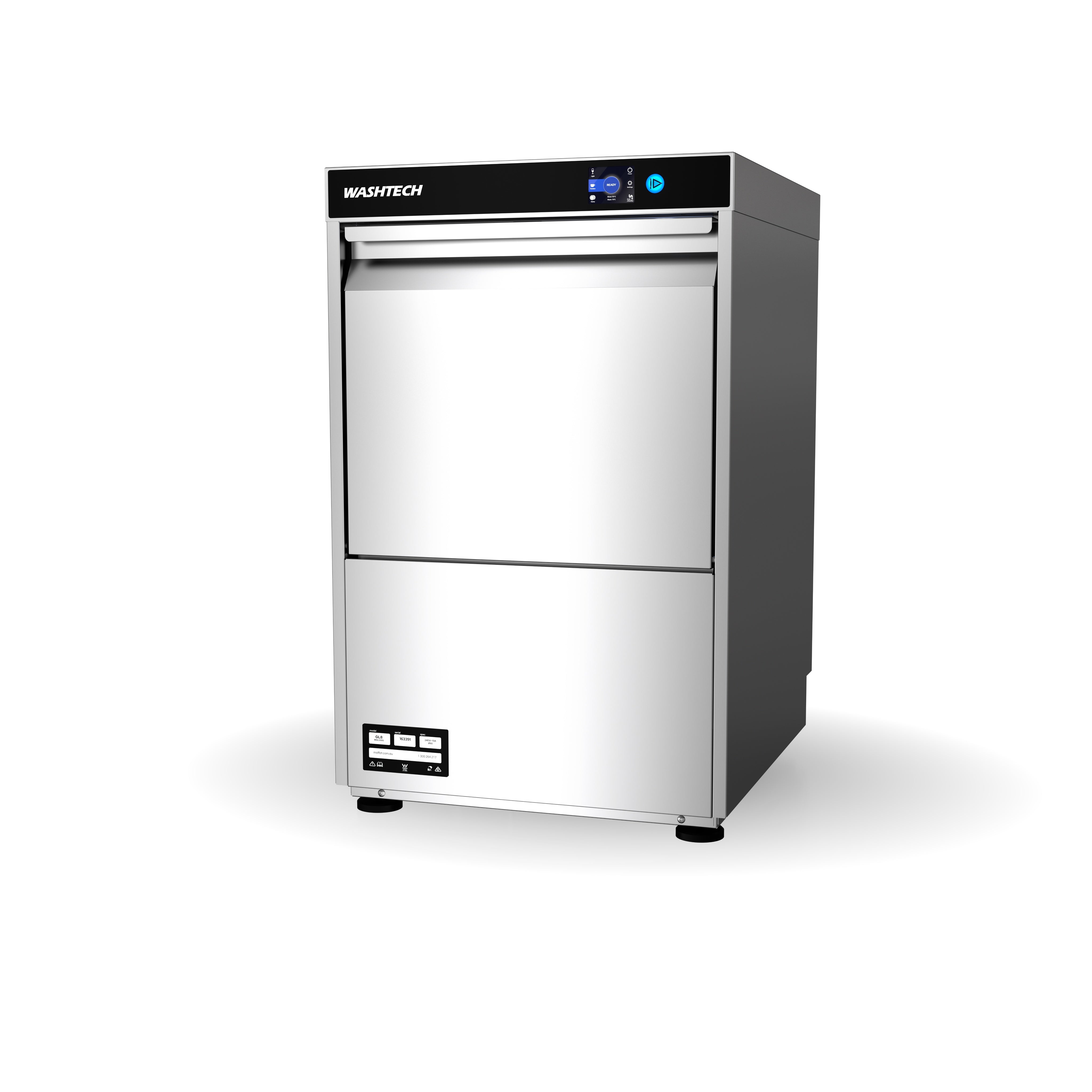 Washtech Premium Fully Insulated Undercounter Glasswasher and Dishwasher 450mm Rack GL