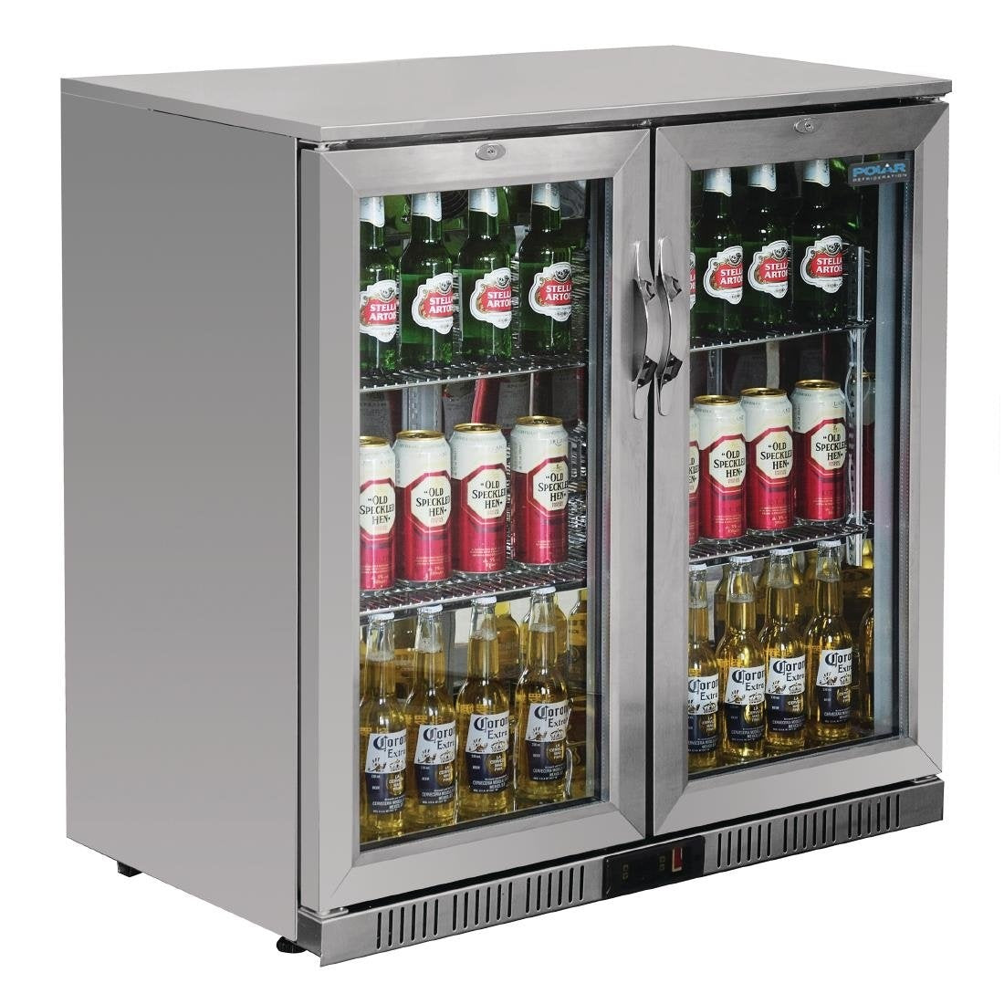Polar G-Series Counter Back Bar Cooler with Hinged Doors Stainless Steel 208Ltr - GL008-A Mattys