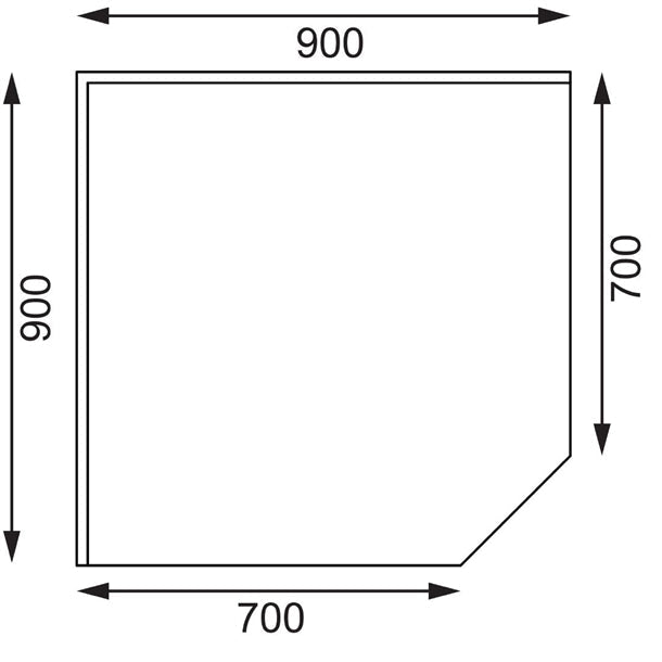 Shelving Vogue Stainless Steel Corner Table 700mm - GL278 Vogue