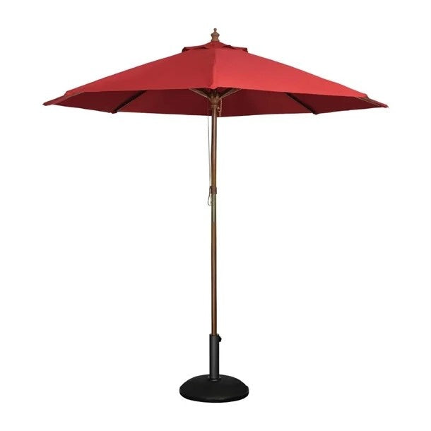 Bolero Round Pulley Umbrella Red - 2.5m GL304 Mattys