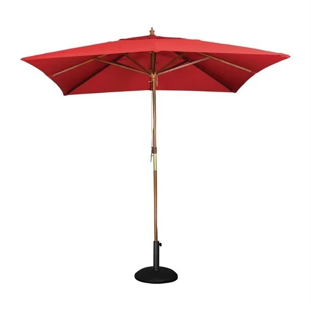 Bolero Square Pulley Umbrella Red - 2.5m GL306 Mattys