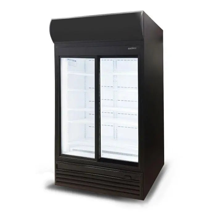 Bromic GM0980LS LED Black Upright Display Fridge with Lightbox - 945 Litre Mattys