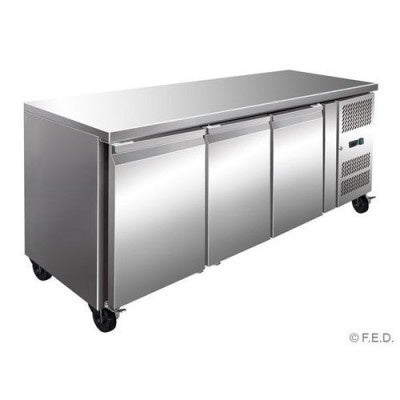 F.E.D. Temperate Thermaster GN3100BT Tropicalised Three Door Under Bench Freezer Mattys