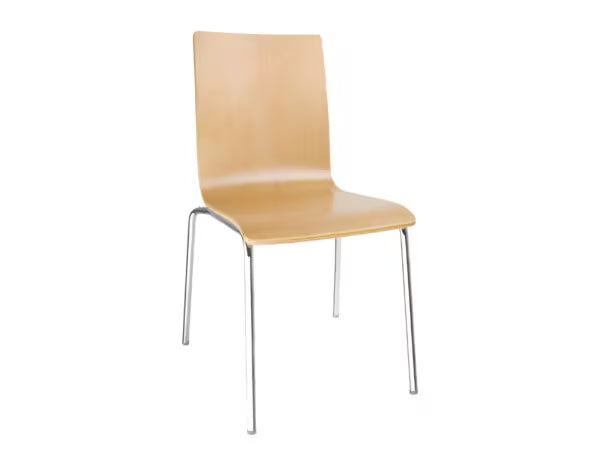 Shelving Bolero Square Back Side Chair Natural Finish (Pack of 4) - GR342 Bolero