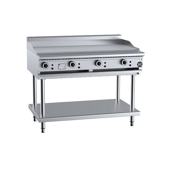B+S Black GRP-12 Gas Grill Plate 1200mm on Leg Stand Mattys