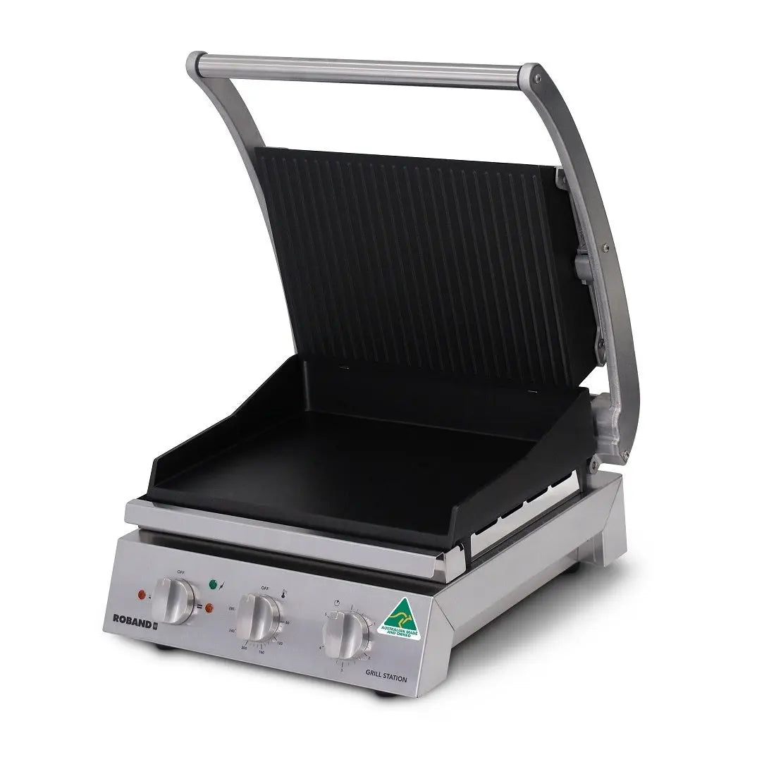 Benchtop Roband Grill Station 6 Slice Ribbed Plate Non-Stick Coated - GSA610RT Mattys