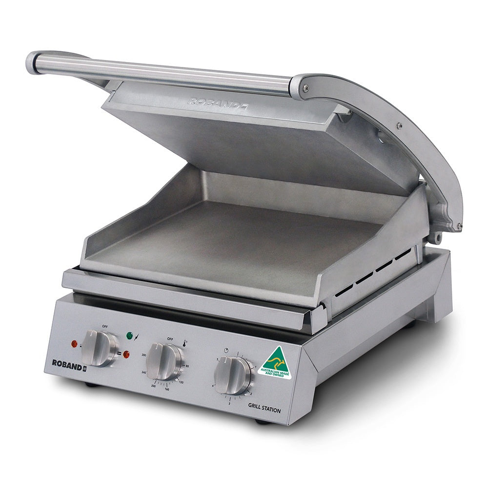 Roband GSA810SE 8 slice grill station, smooth plates – Electronic Timer Mattys