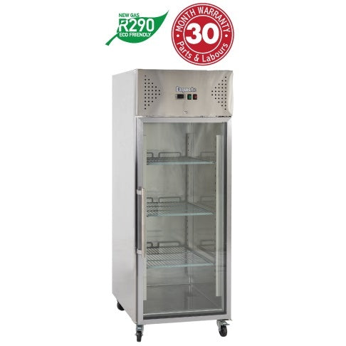 EXQUISITE One Door Stainless Steel Upright Chiller Glass Door - GSC650G Mattys