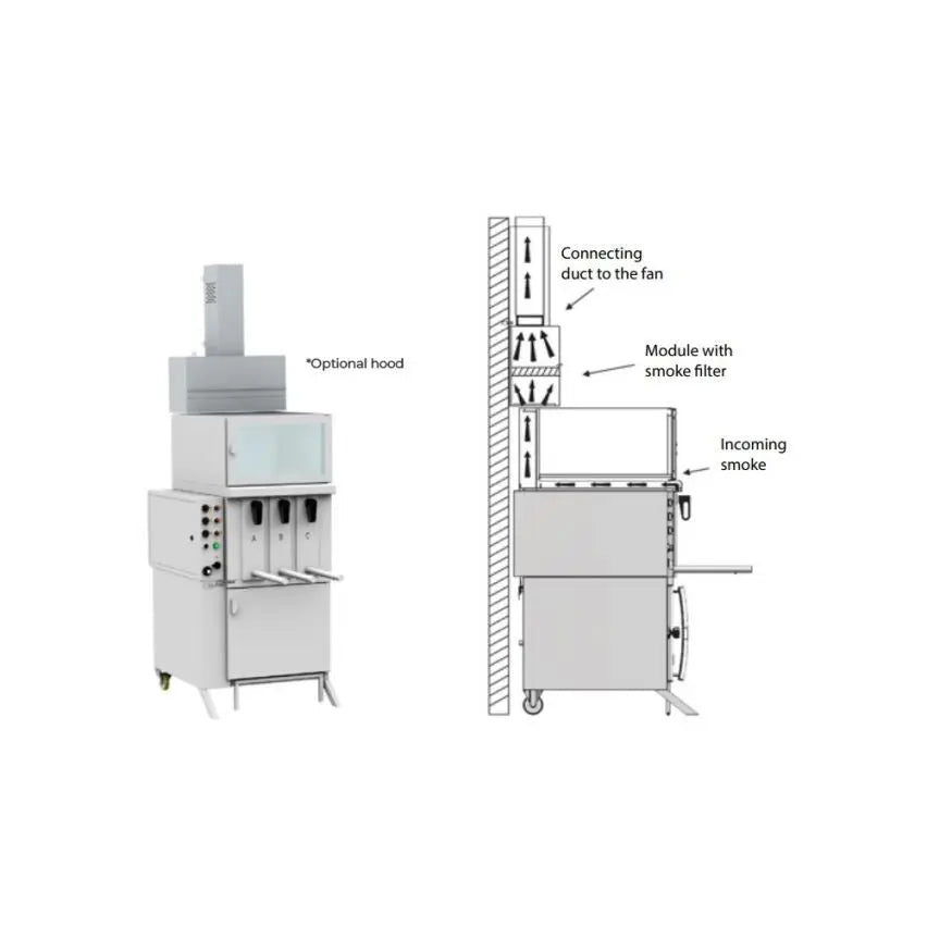 Gresilva Electric 3 Module Vertical Grill with Auto-Feed waterbath - GV3 Mattys