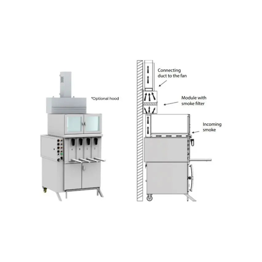 Gresilva Electric 4 Module Vertical Grill with Auto-Feed waterbath - GV4 Mattys