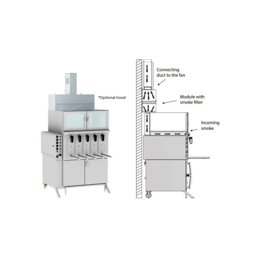 Gresilva Electric 5 Module Vertical Grill with Auto-Feed waterbath - GV5 Mattys