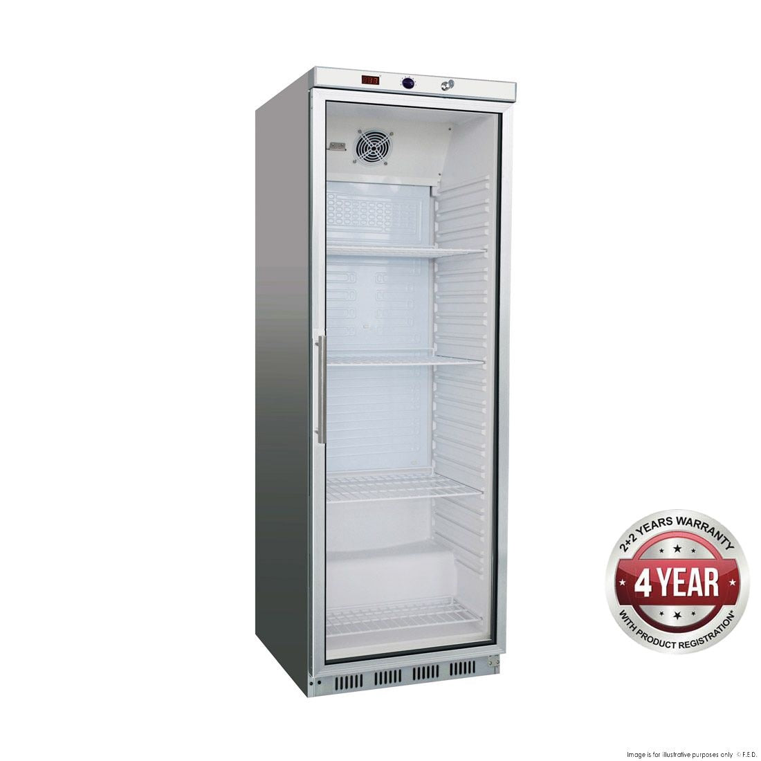 F.E.D. Thermaster HR400G S/S Display Fridge with Glass Door HR400G S/S Mattys