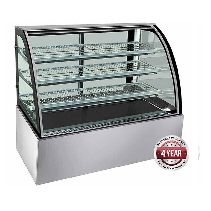 F.E.D. H-SL830 Bonvue Heated Curved Glass Food Display - 900mm Mattys