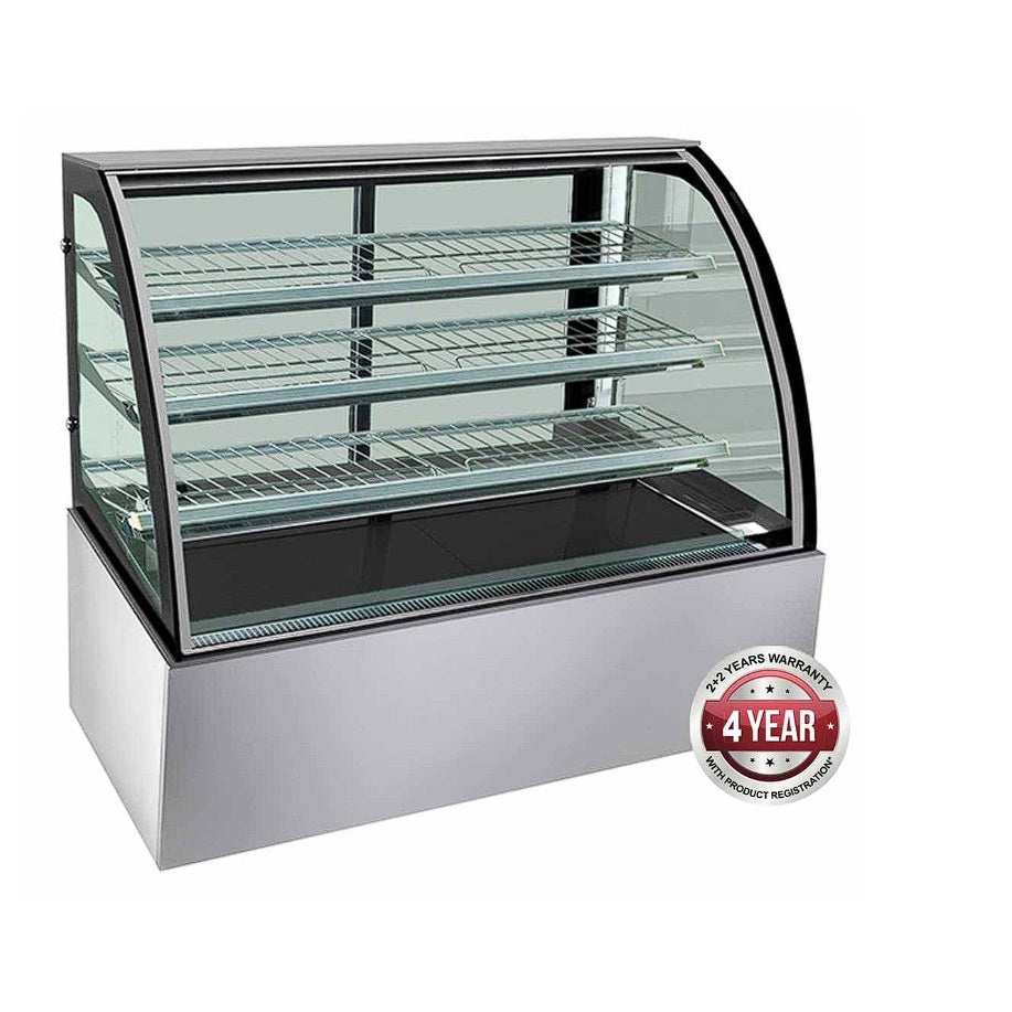 F.E.D. H-SL840 Bonvue Heated Curved Glass Food Display - 1200mm Mattys