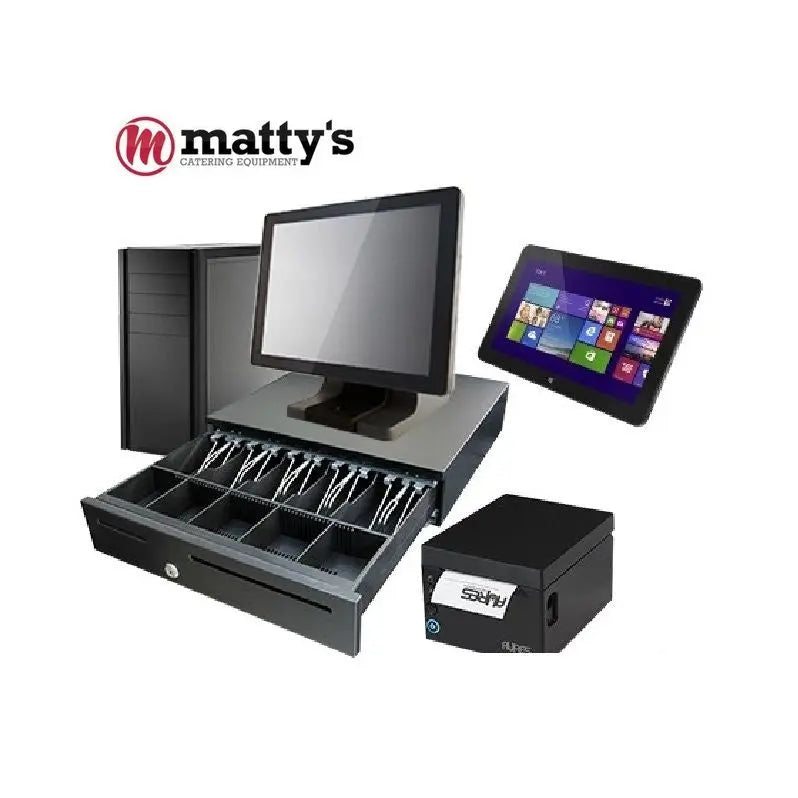 Flag Mantas Intel Dual Core Turnkey POS Split System with 15 Inch Touchscreen and 8.1 Inch Tablet - IDC15-TAB08 - IDC15TAB08 Mattys