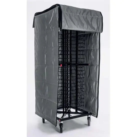 Stainless Steel & Shelving Jackstack Mobile Plate Rack with Thermal Cover For 104 Plates - JS104TC Mattys