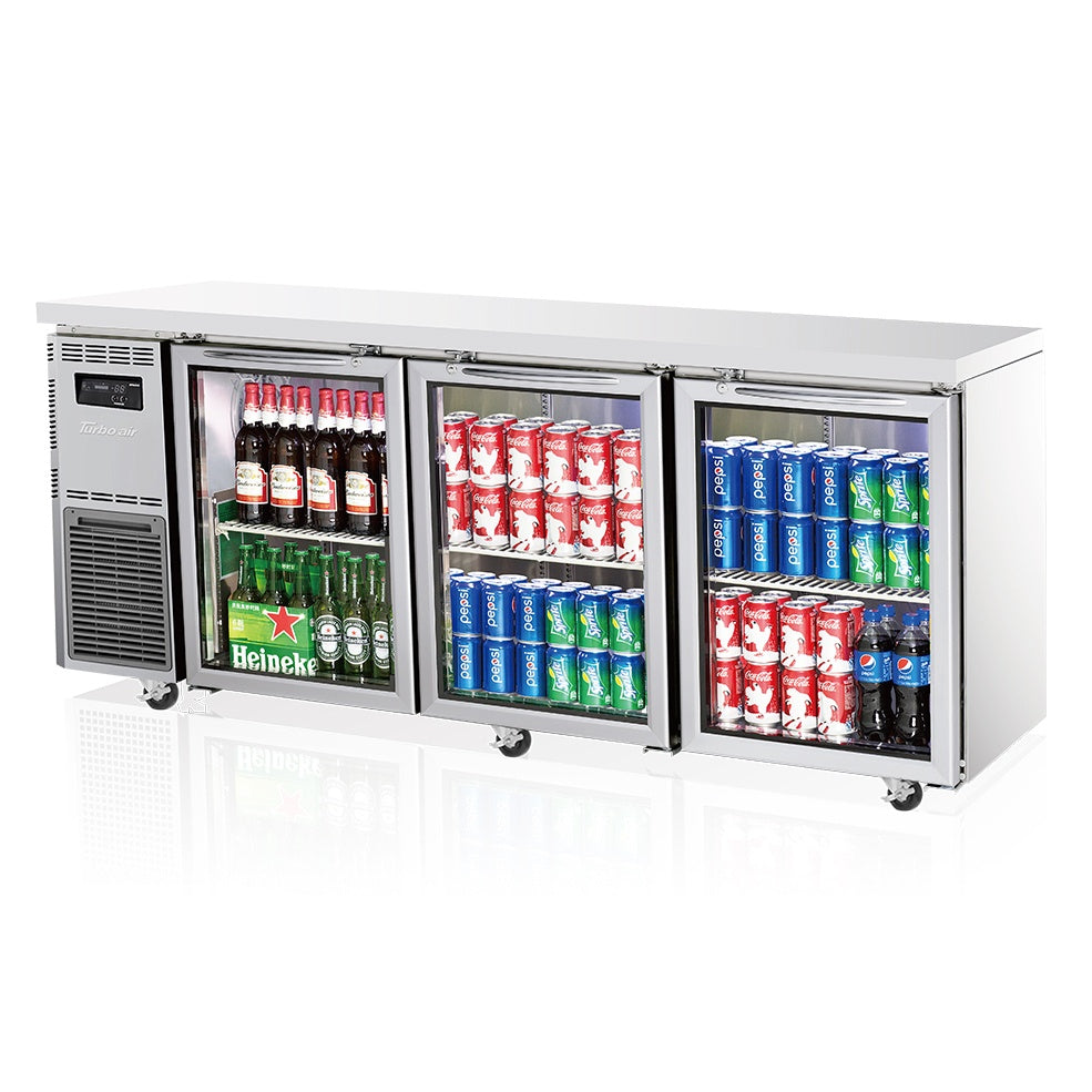 Turbo Air 3 Door Glass Door Fridge - 1800mm x 600mm deep KGR18-3-N(HC)(600) Turbo Air