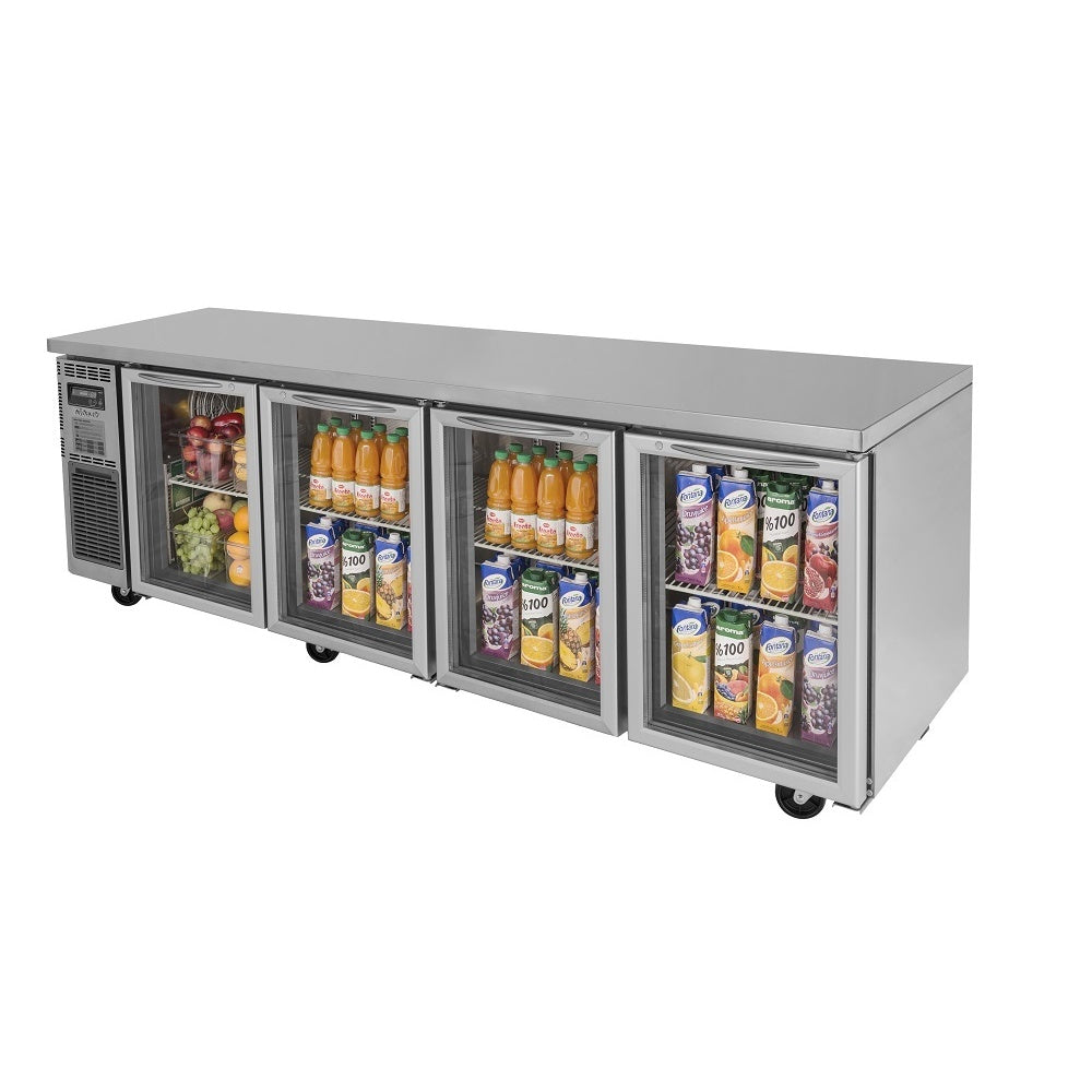 Turbo 4 Door Glass Fridge - 2400mm wide KGR24-4-N(HC) Mattys