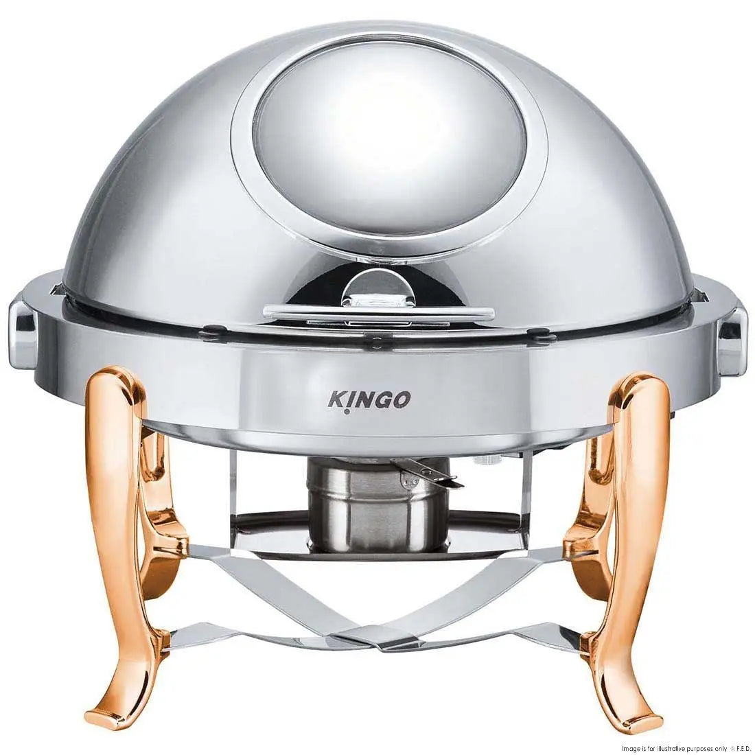 F.E.D Benchtop KGS6803 Round Chafing Dish with Gilt Legs - KGS6803-NSW901 Mattys