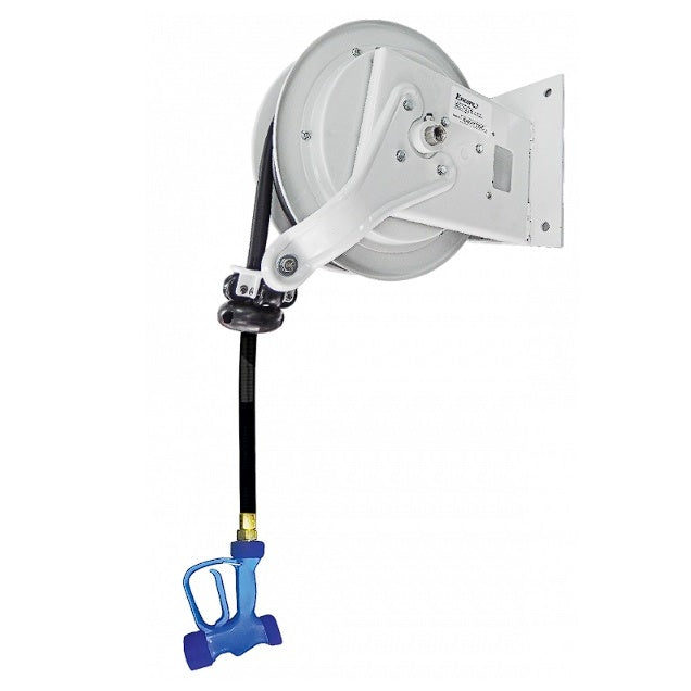 Yellow Tapware KHR-1035-O-Y722 Heavy Duty Hose Reel – Grey Powder Coated – 11m Hose with Y722 Spray Gun Mattys