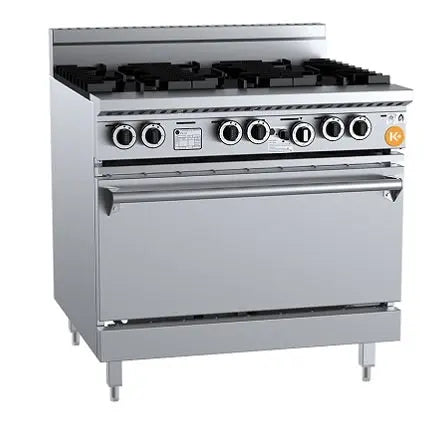 B+S Commercial Kitchen Cook Tops K+ Gas Six Burner with Oven - KOV-SB6 Mattys