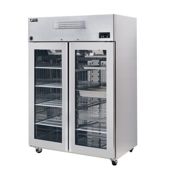 FRESH KTM-45FG2 GLASS DOOR UPRIGHT FREEZER 2 DOORS