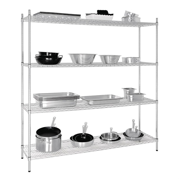 Shelving Vogue 4 Tier Wire Shelving Kit 1830x460mm - L939 Vogue