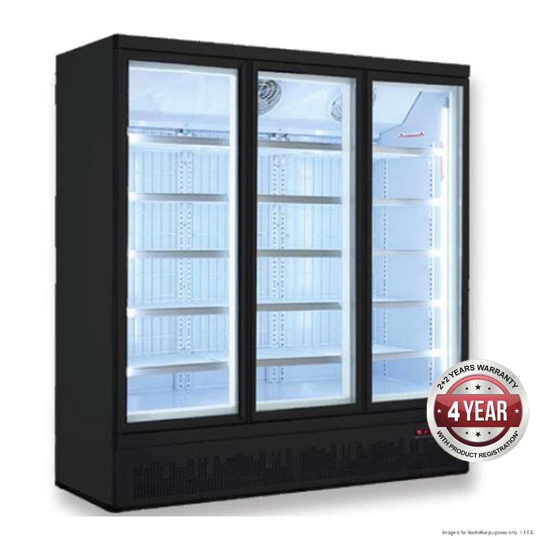 F.E.D. Thermaster LG-1500BGBMF Triple Door Supermarket Freezer Mattys