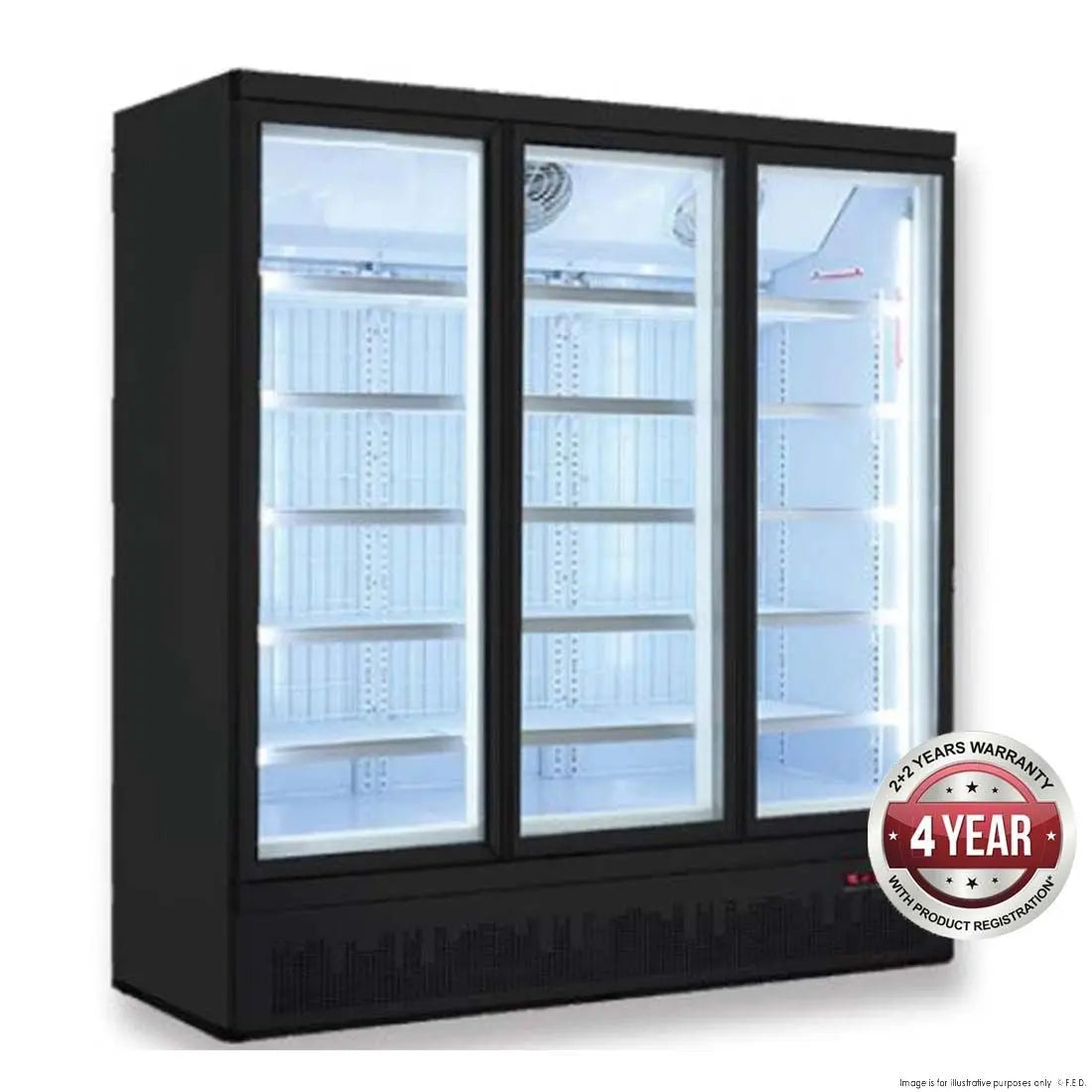F.E.D. Thermaster Triple Door Supermarket Freezer LG1500BGBMF Mattys