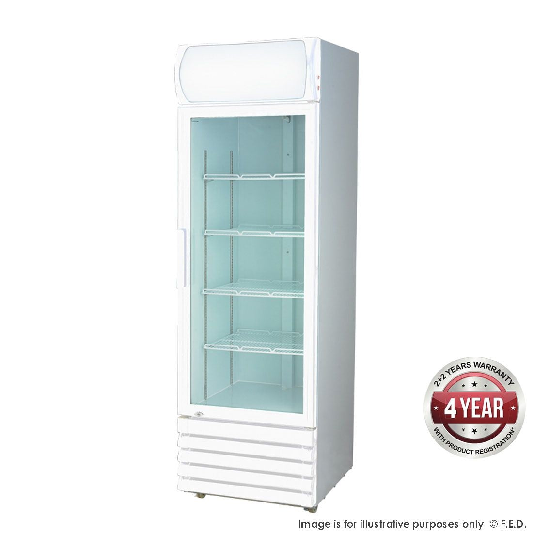 F.E.D. Large Single Glass Door Colourbond Upright Drink Fridge - LG-540GE Mattys