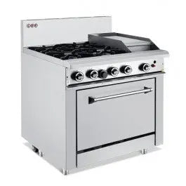 Cook Tops LKKOB6C+O 4 Gas Open Burner Cooktop + Gas Plate + Static Oven Mattys