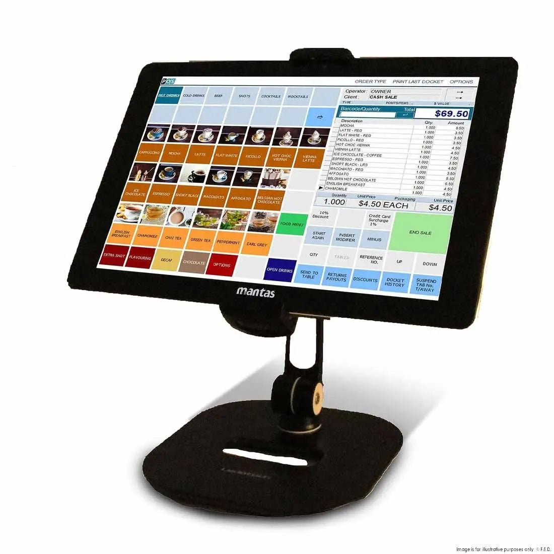 F.E.D Flag Mantas 1050 All In One Turnkey POS Solution - M1050-AIO-10 Mattys