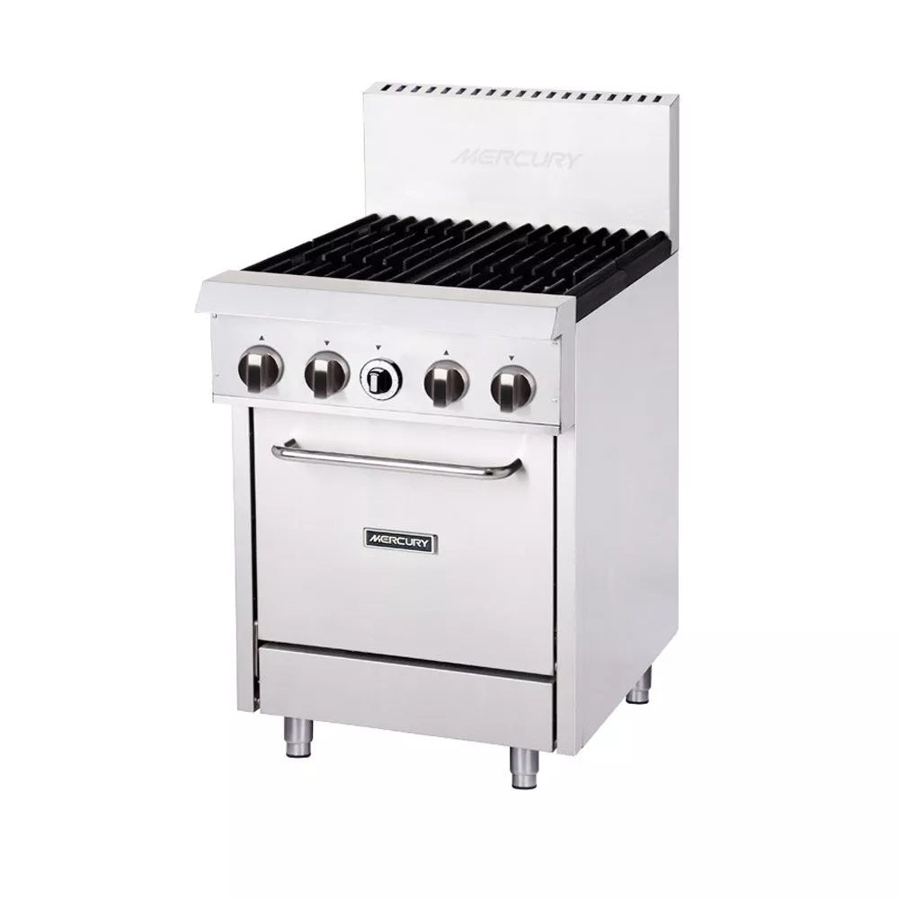 Mercury M24S-4F Static Gas Oven and Griddle - 4 burners Mattys