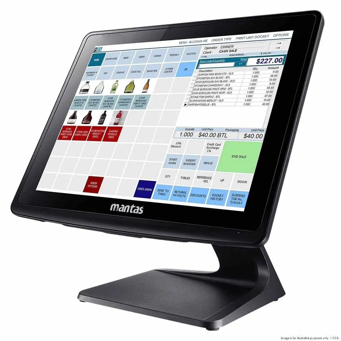 F.E.D Flag Mantas 3500 All In One Turnkey POS Solution - M3500-AIO-15 Mattys