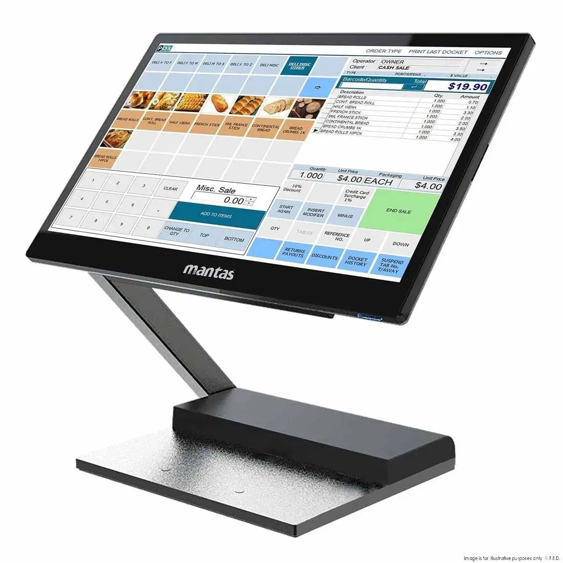 F.E.D Flag Mantas 4000 All In One Turnkey POS Solution - M4000-AIO-15 Mattys