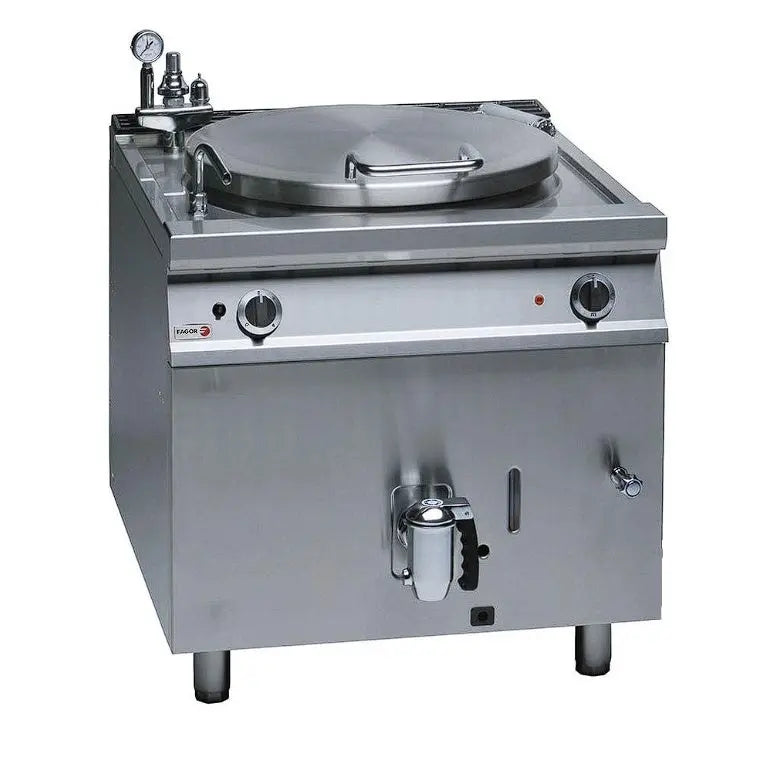 Fagor 900 series natural gas 150 litre indirect boiling pan - MG9-15BM Mattys