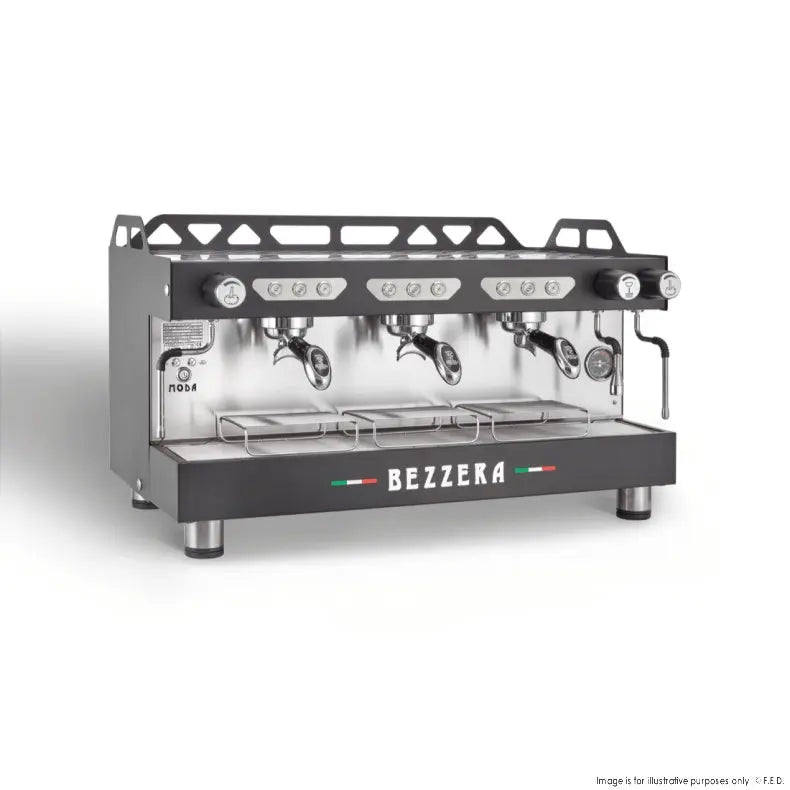 Benchtop F.E.D BEZZERA -MODADE3B MODA DE 3 Group Espresso Machine Black - MODADE3B Mattys