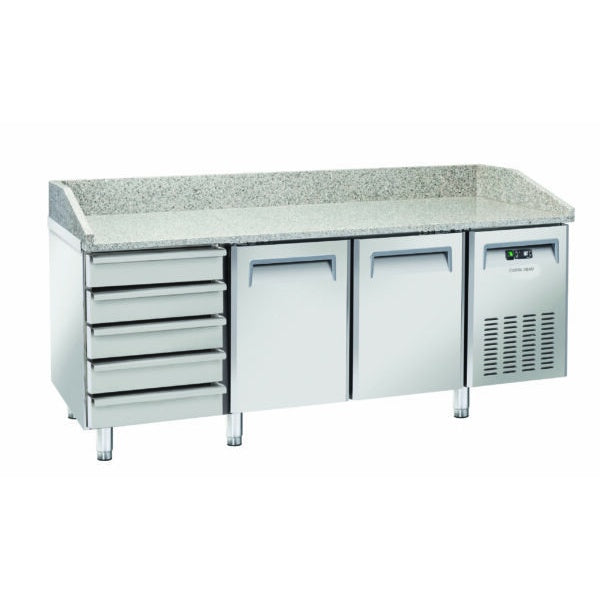 Marble Top Pizza Fridge with Ambient Drawers Mattys