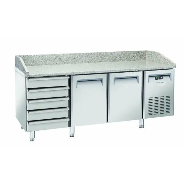 Saltas Marble Pizza Fridge with Ambient Drawers - MPB0026 Mattys