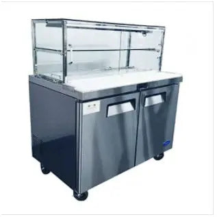 Atosa Two Door Sandwich Bar With Glass Canopy - 16 x 1/6 GN - MSF8303G Mattys
