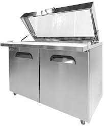 Megatop FMU-48GL Glass Lid Prep Table Mattys